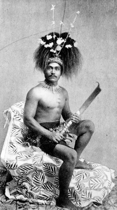 Talolo, wearing the ceremonial dress of a manaia by Thomas Andrew